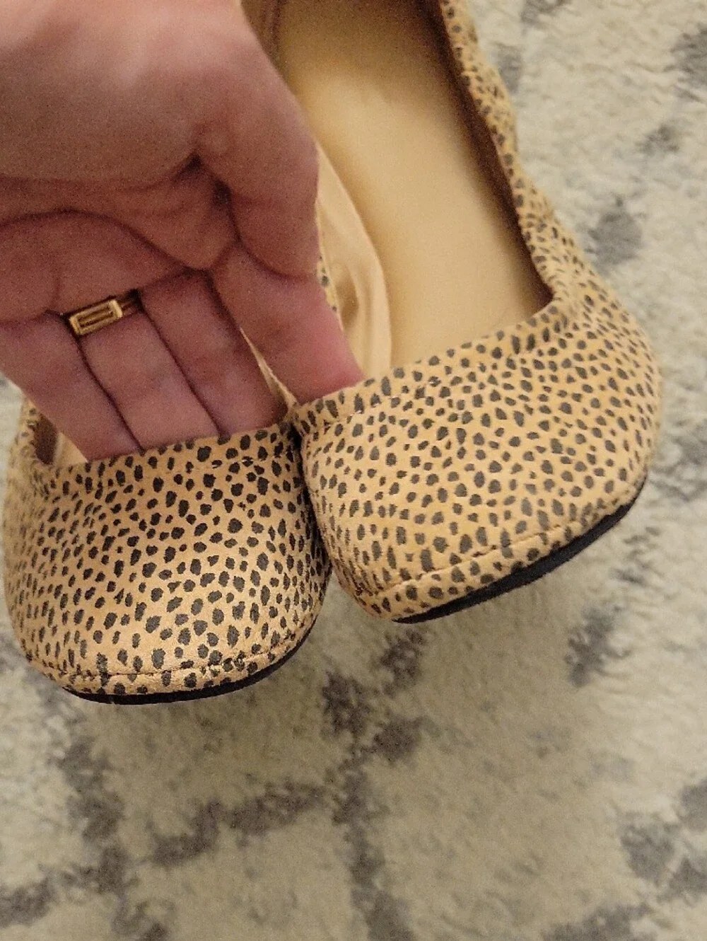 Leopard Print Ballet Flats in Tan - Classic Everyday Style